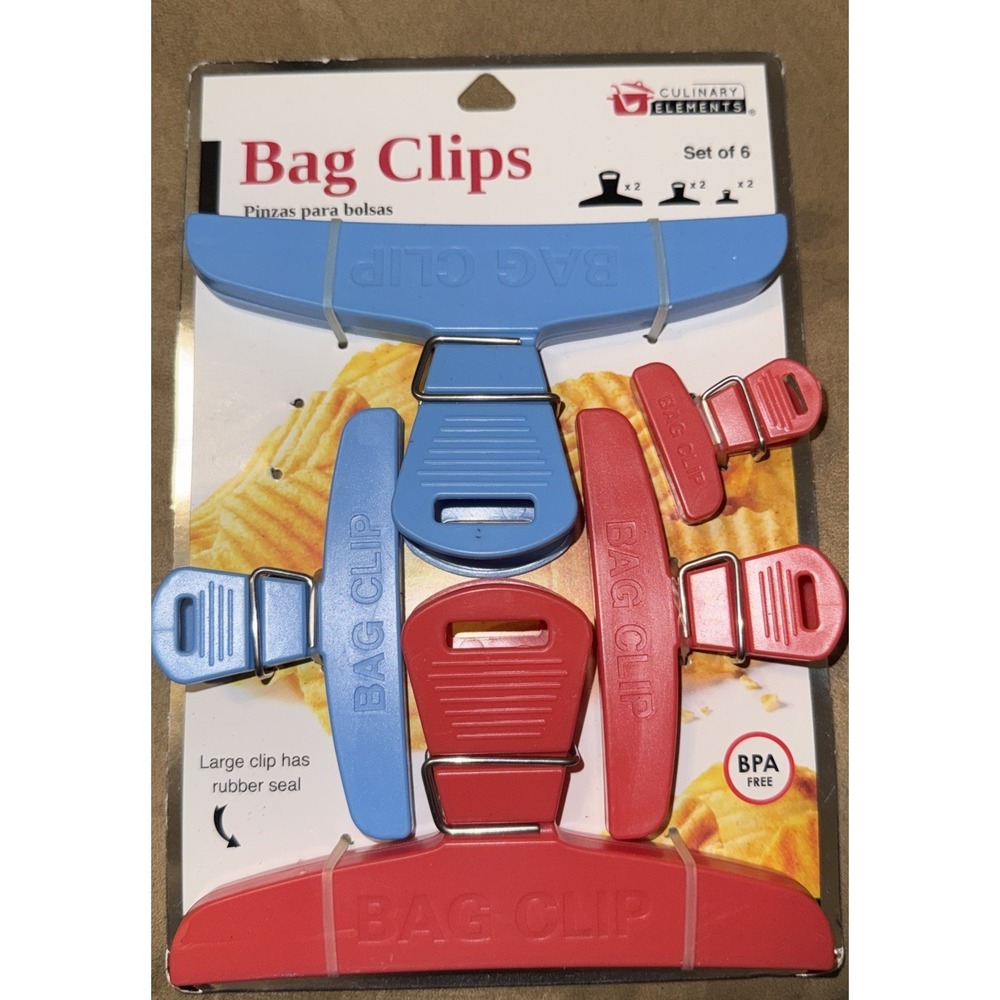 5-Piece Chip Bag Clips Set - Durable Kitchen Clips for Sealing Food Bags